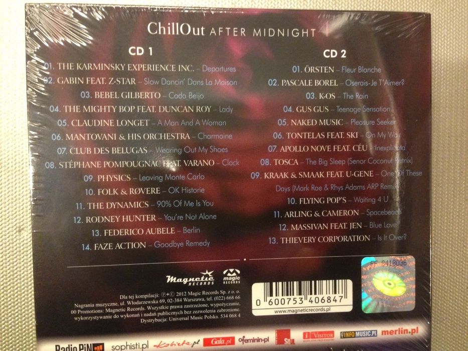 Chillout After Midnight 4 - podwójny album CD, oryginalne opakowanie