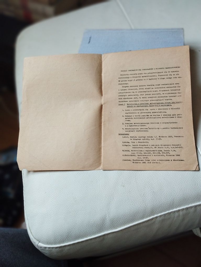 Program seminarów filozofii marksistowskiej