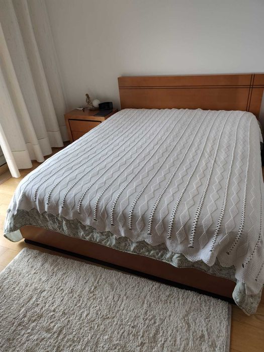 colcha de croché feita à mão