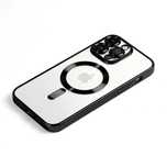 Etui Silikonowe Iphone 13/14/15Plus Pro Max Magsafe Magnetyczne Czarne