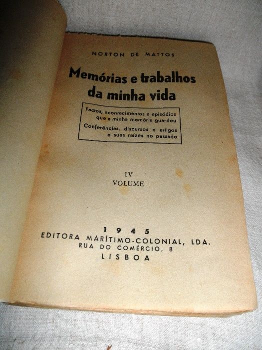 Memórias e Trabalhos da Minha Vida