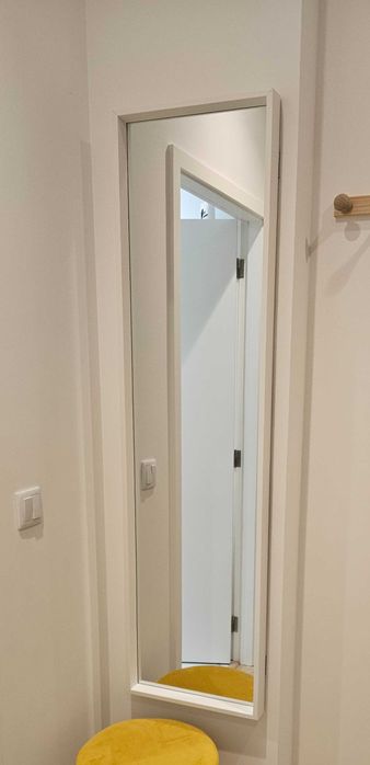 Espelho de parede, branco, 40x150 cm