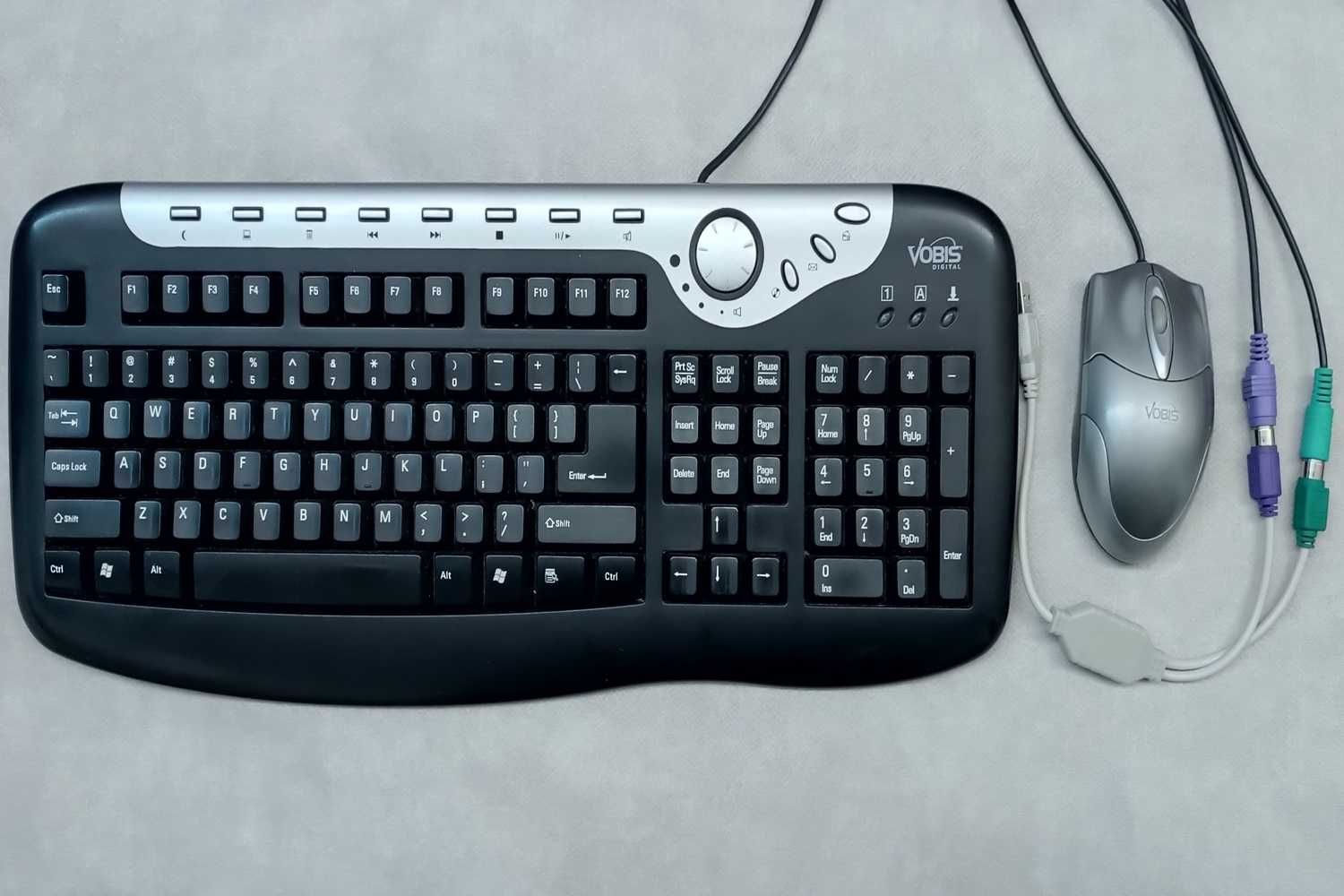 Klawiatura + Myszka PS2-USB oryginalny zestaw Vobis