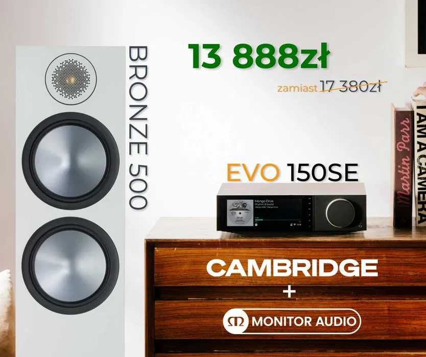Cambridge Audio EVO 150 SE + Monitor Audio Bronze 500 raty 0% WROCŁAW