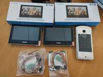 Kit Videoporteiro cores digital 2 fios TMEZON com 2 monitores
