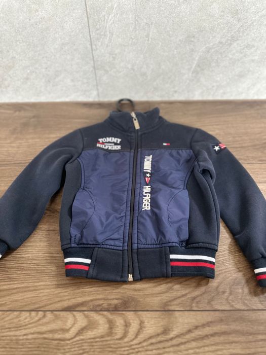 Jesienna bluza / kurtka tommy hilfiger 9granat chłopiec kieszenie