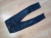 Spodnie Granatowe jeansy dżinsy dla dziewczynki 122 6-7 lat