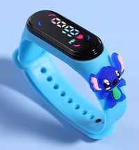 Zegarek Dziecięcy Led Elektroniczny Lilo I Stich Blue Wodoodporny
