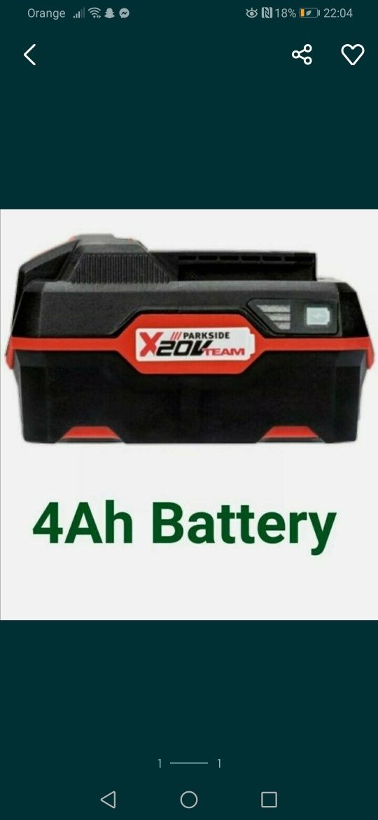 Bateria PARKSIDE 20V 4Ah
