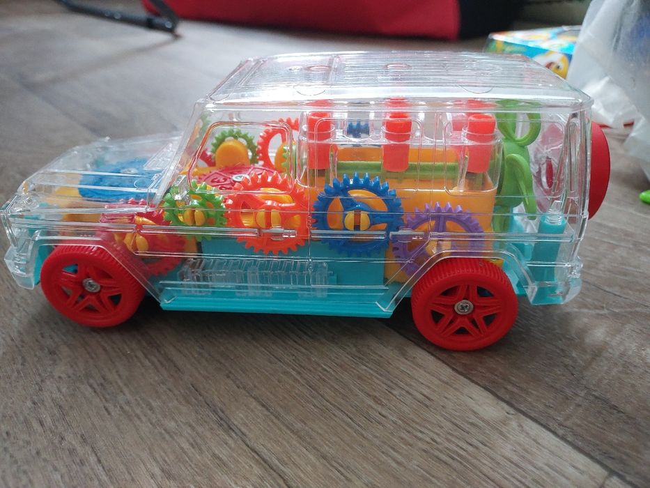 Дитяча музична машинка Джип у прозорому корпусі, зі світловими ефектам