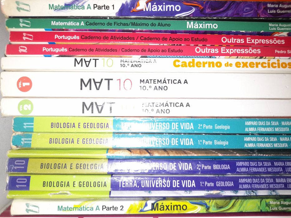 Livros escolares diversos 10 e 11 ano