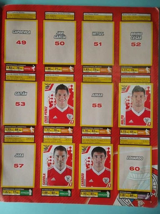 2 cadernetas PANINI Adrenalyn e Futebol 2011-12 incompleta