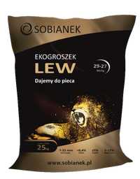 Ekogroszek SOBIANEK LEW 29-27 MJ.. pellet poltarex, pelleton