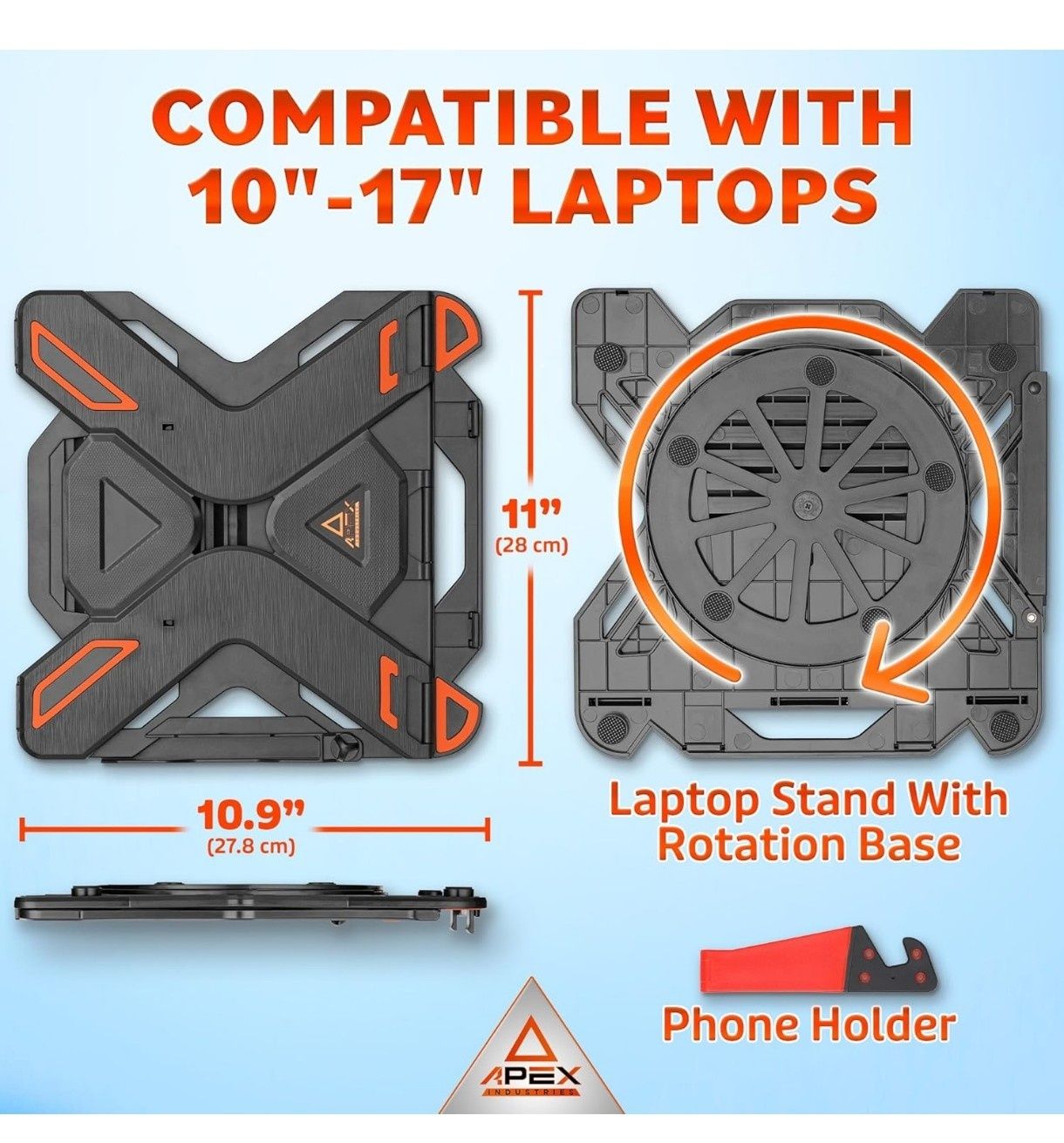 Podstawka stojak na laptopa telefon premium APEX Industries 13 - 17"