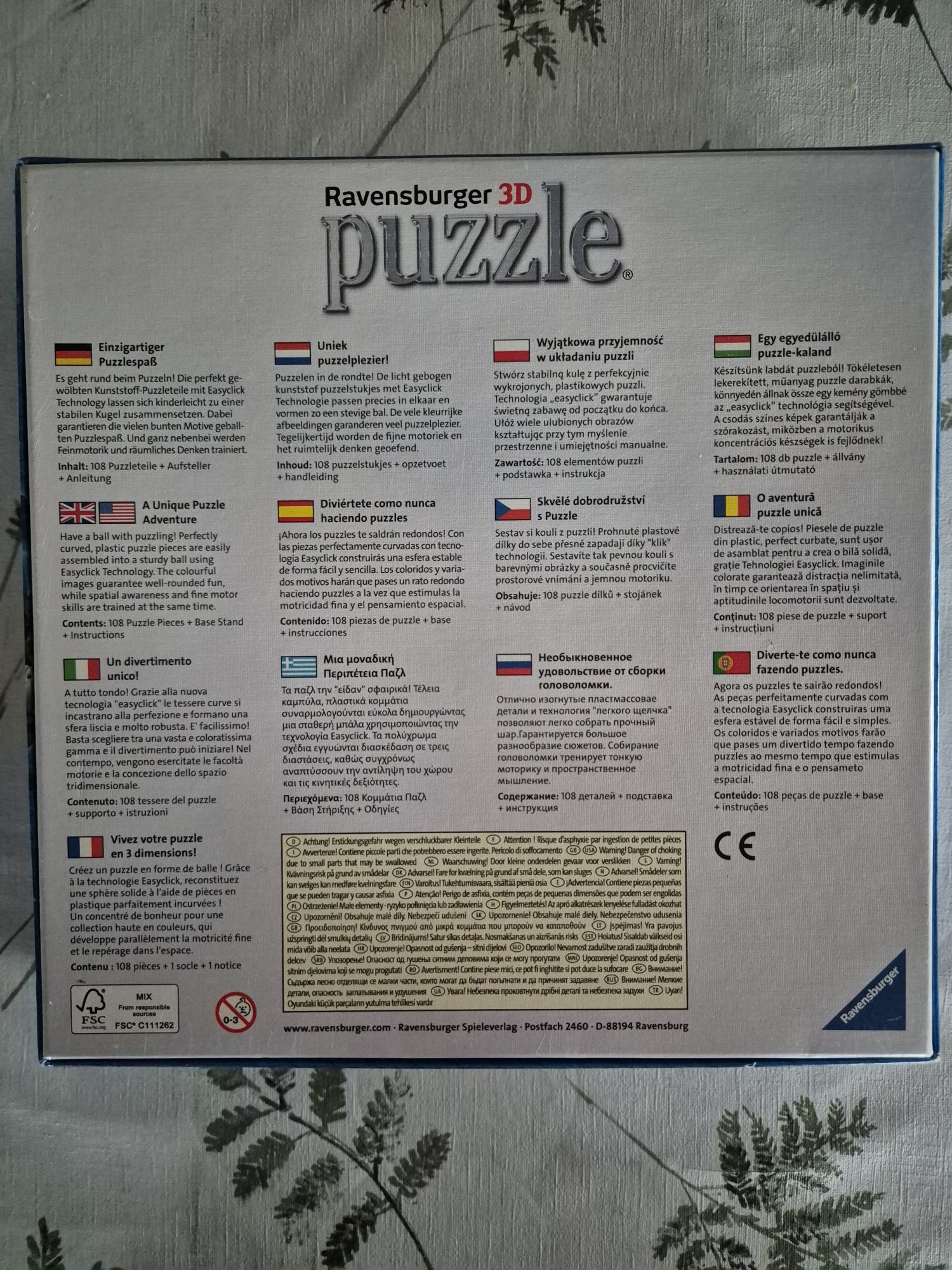 Puzzle 3d kula Psi Patrol 108 elementów Ravensburger