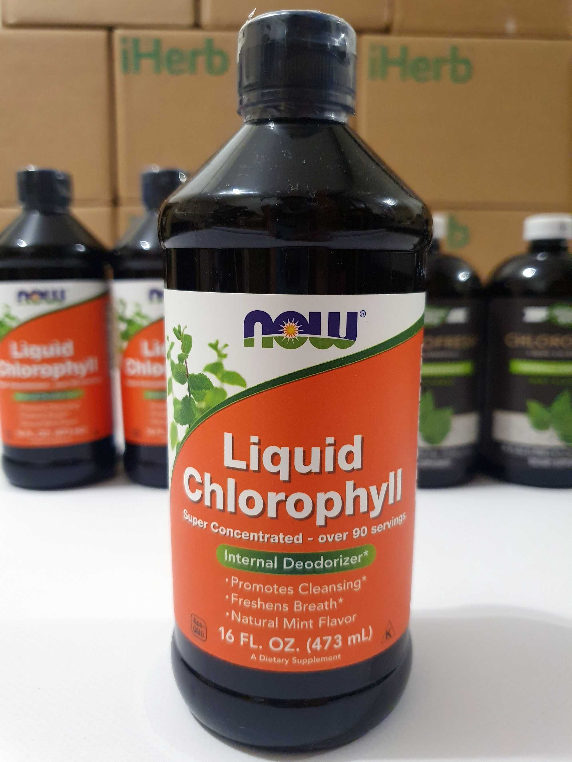 NOW Foods Liquid Chlorophyll. Рідкий хлорофіл з ароматом м’яти, 473 мл