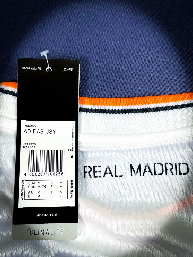 Original! Cristiano Ronaldo Real Madrid Adidas Biała Vintage T-shirt M