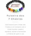 Pulseira com Pedras Vulcânicas, dos 7 Chakras 7e50 ja com portes