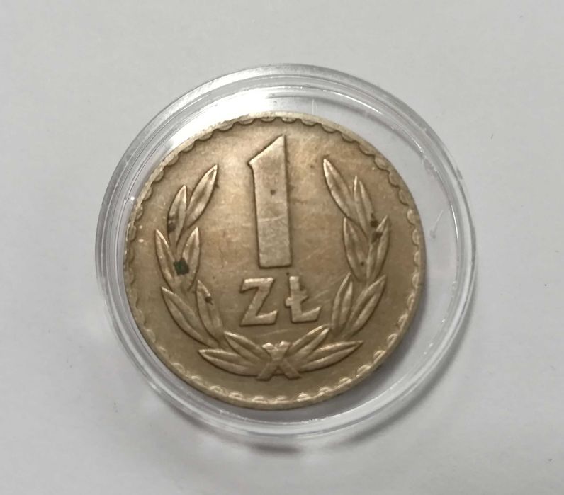 Moneta 1 zł z 1949 r bez znaku mennicy miedzionikiel, stan b. dobry