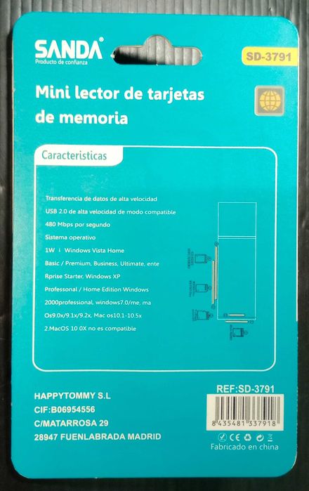 Leitor USB de cartões