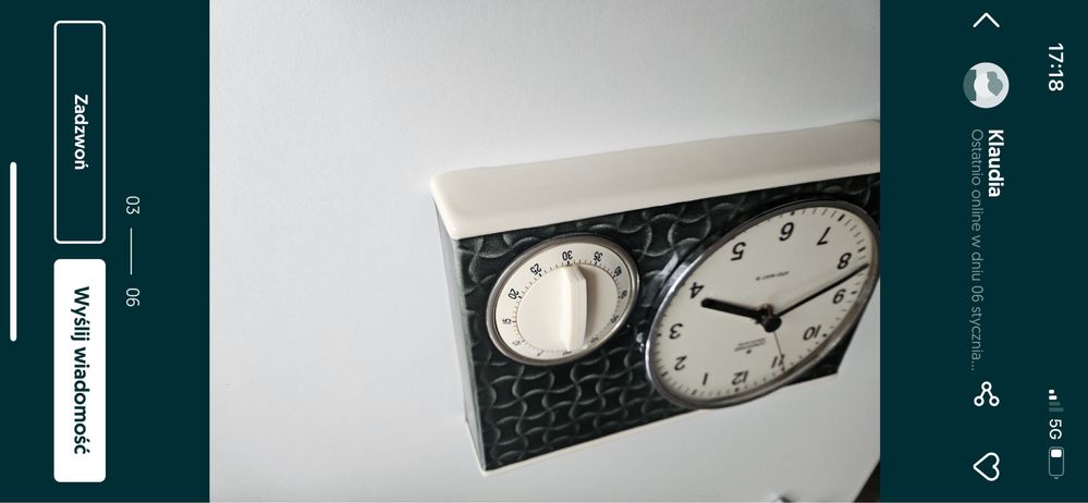 Zegar junghans ceramiczny