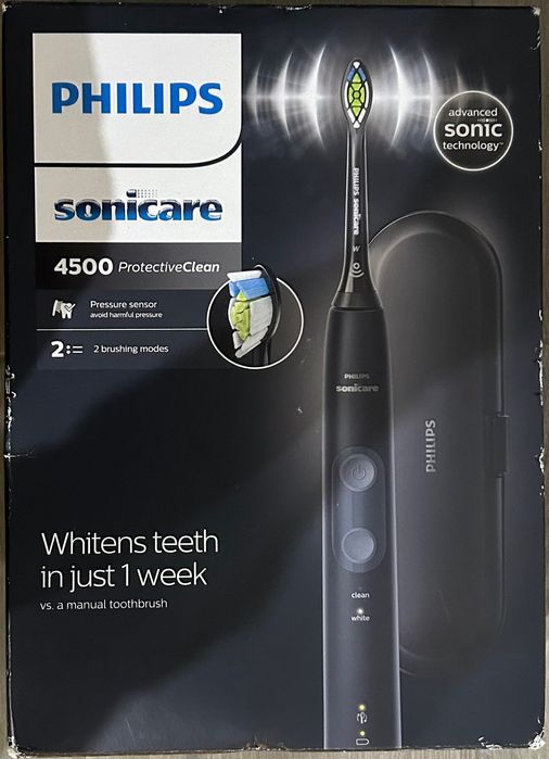 Escova de dentes elétrica Philips Sonicare 4500- nova, 3 anos garantia