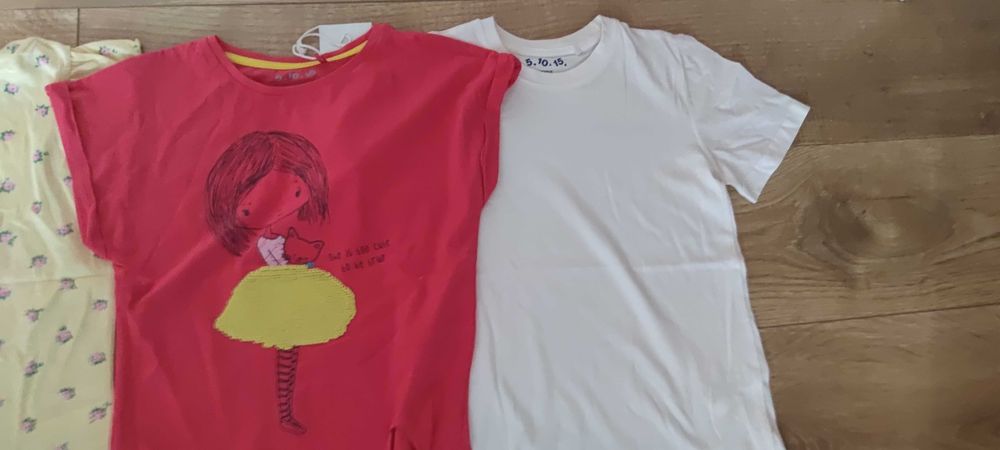 Nowe i jak nowe 122 128 koszulki bluzeczki dla dziewczynki H&M