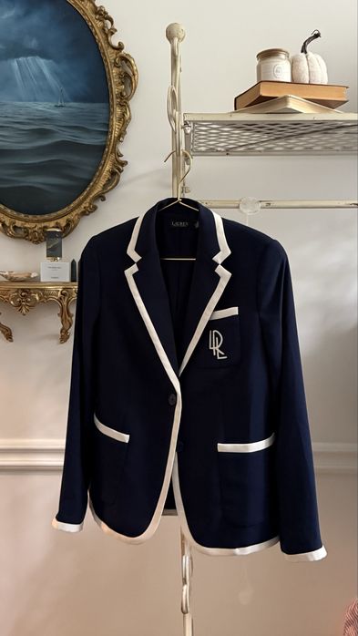 Пиджак/блейзер ralph lauren, синий с белым кантом
