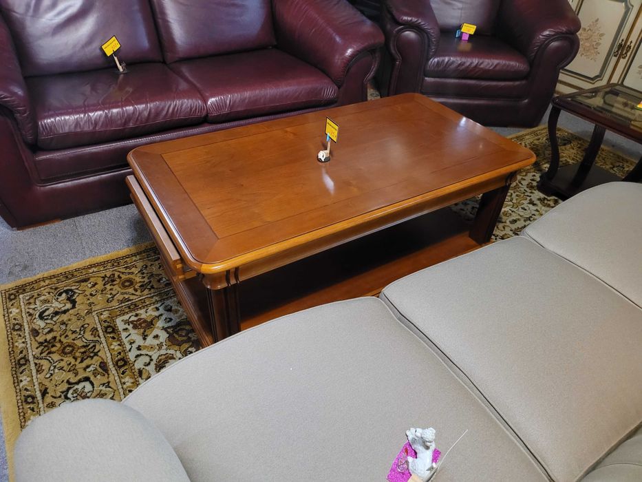 Grande mesa de centro em madeira maciça com gavetas - óptimo est