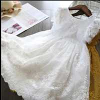 Sukienka nowa biała balowa księżniczka 128