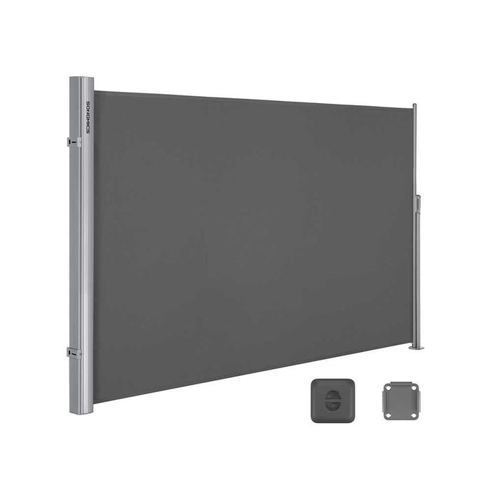 Markiza boczna 180 x 300 cm antracyt Songmics
