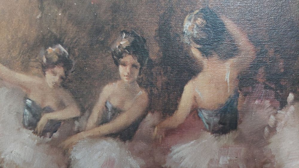 Quandro bailarinas com moldura