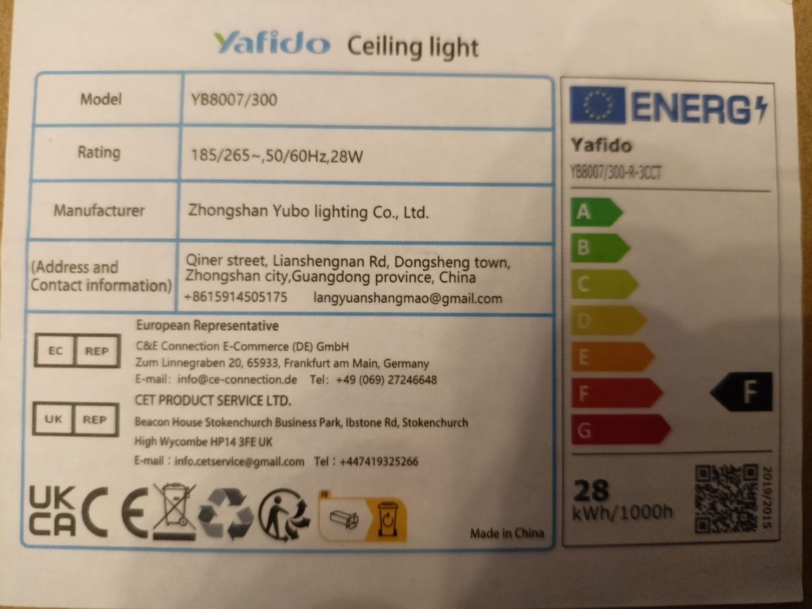 Plafon LED z czujnikiem zmierzchu