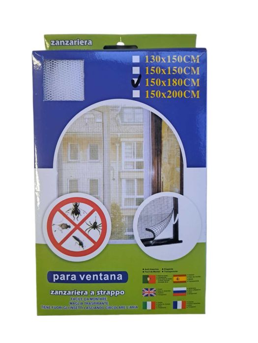 2x Moskitiera Siatka na Okno Okienna na Komary Owady 150x180