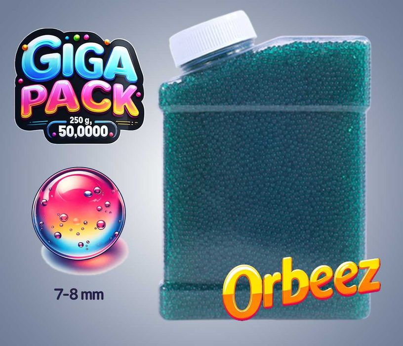 Орбізи, гідрогель, гідрогелеві кульки Orbeez 7-8 мм Giga Pack 50000 шт