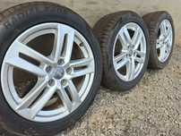 K44 Koła LETNIE,ALUFELGI 17 5x112 ORYGINAŁ AUDI A4 B8,B9,A6 C6+225/50