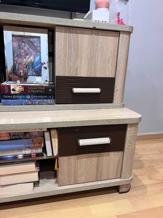 Duży zestaw mebli do salonu Dąb Sonoma