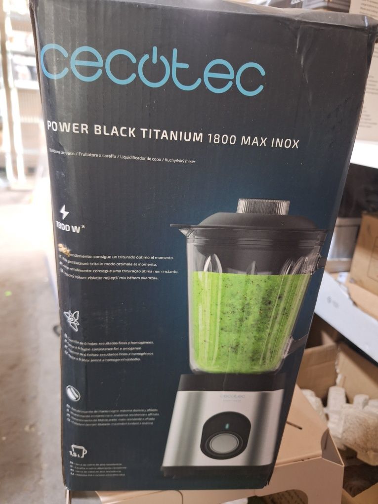 Cecotec Blender Power Black Titanium 1800W