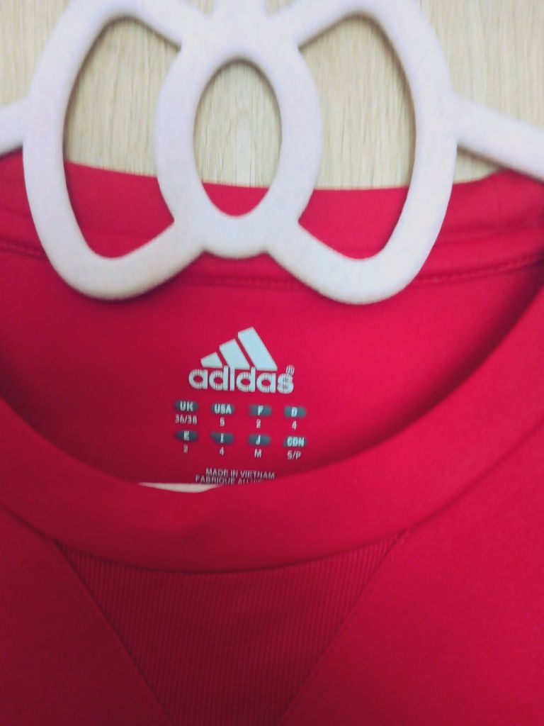 Koszulka sportowa męska adidas t-shirt Climalite czerwona Klubbhuset