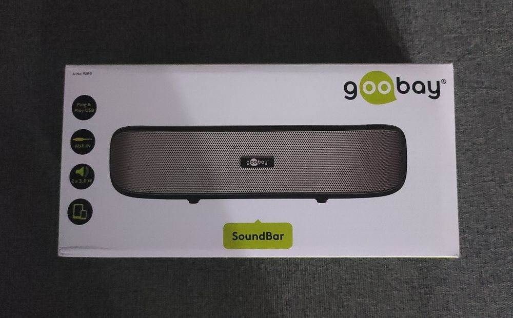 Głośnik stereo soundbar USB AUX Goobay