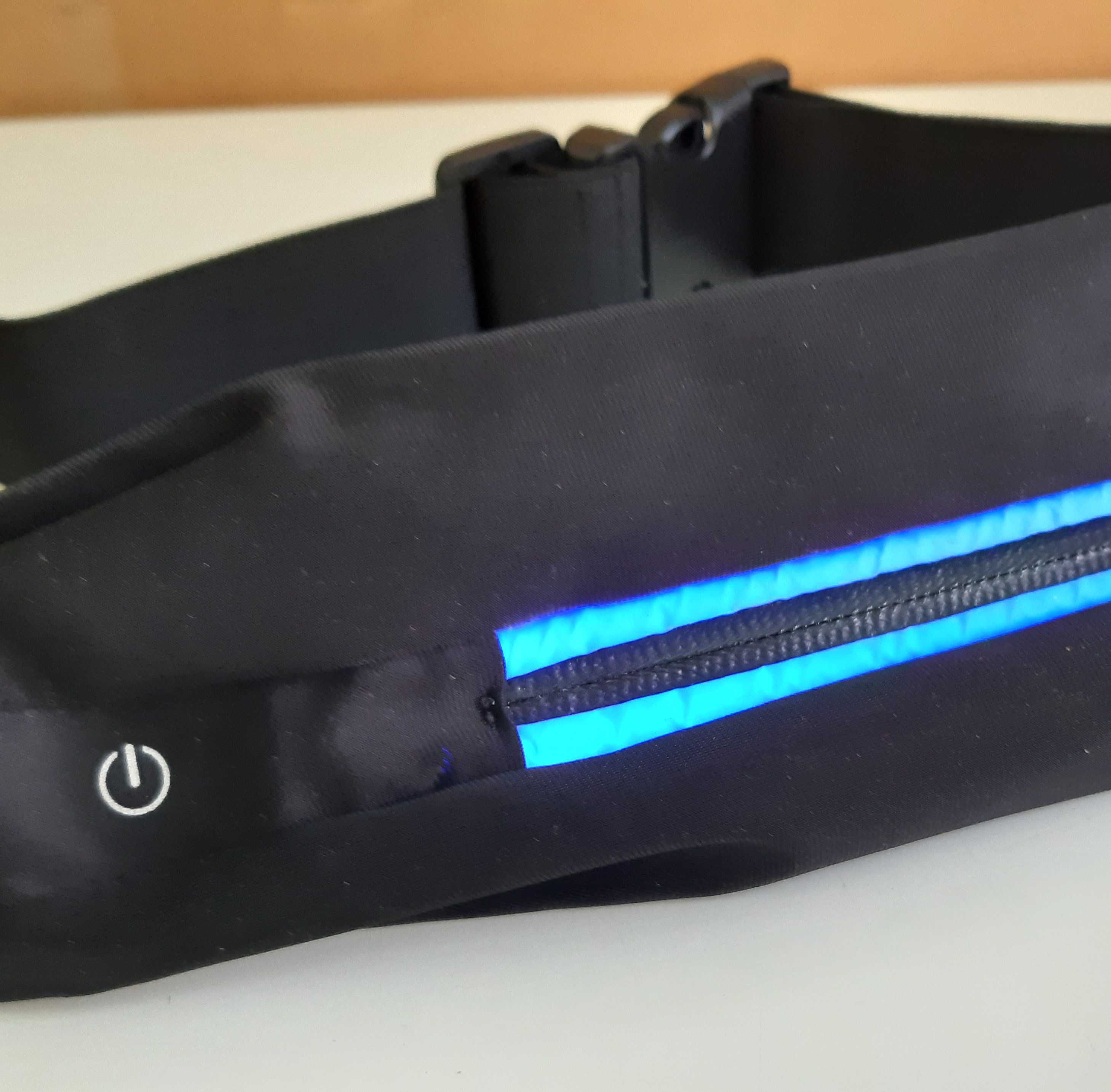 Bolsa de Cintura de Desporto HAMA Preta c/ luz LED