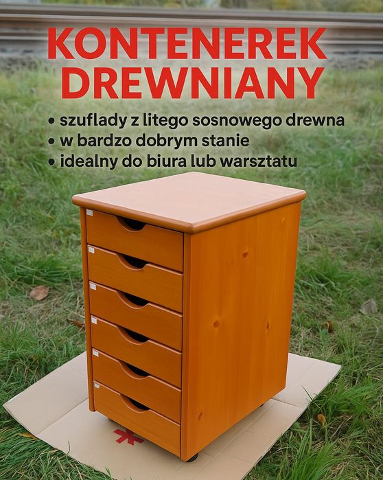Drewniany kontenerek z litego drewna – solidny, klasyczny design!

Na