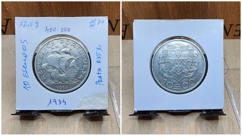 10 escudos prata de 1934