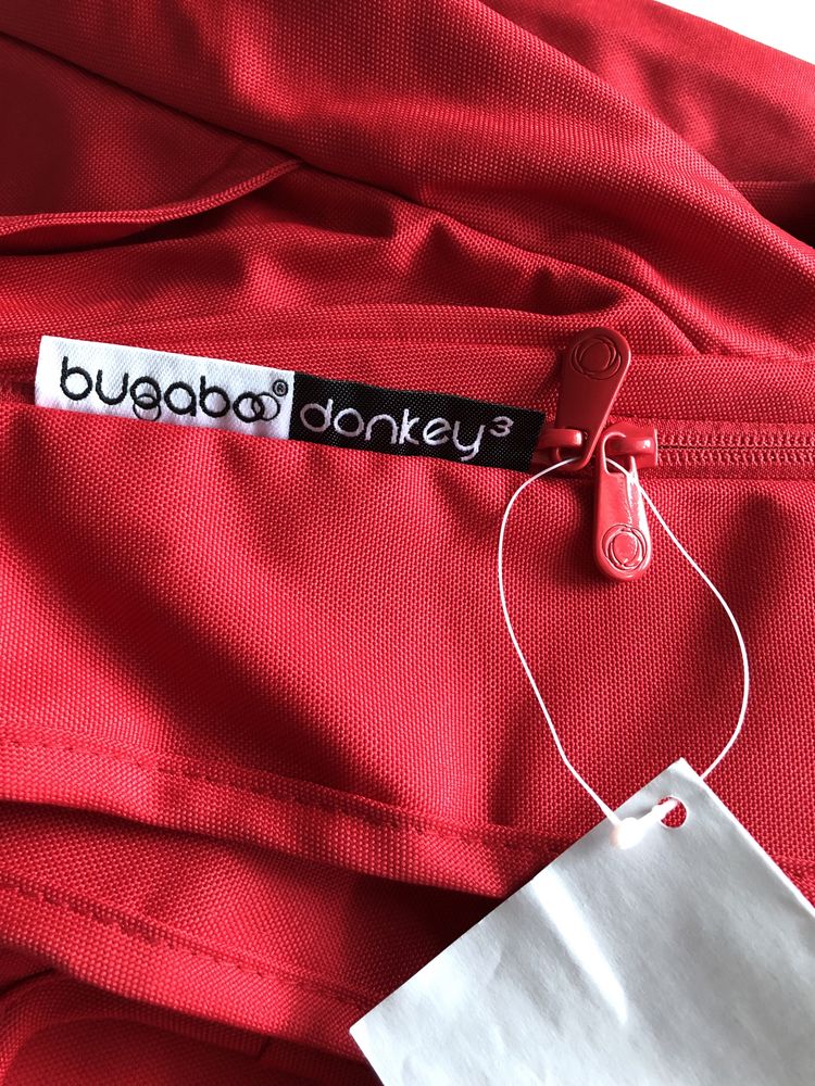 Bugaboo Donkey3 NOWA/POWYSTAWOWA budka z okienkiem Czerwona x2