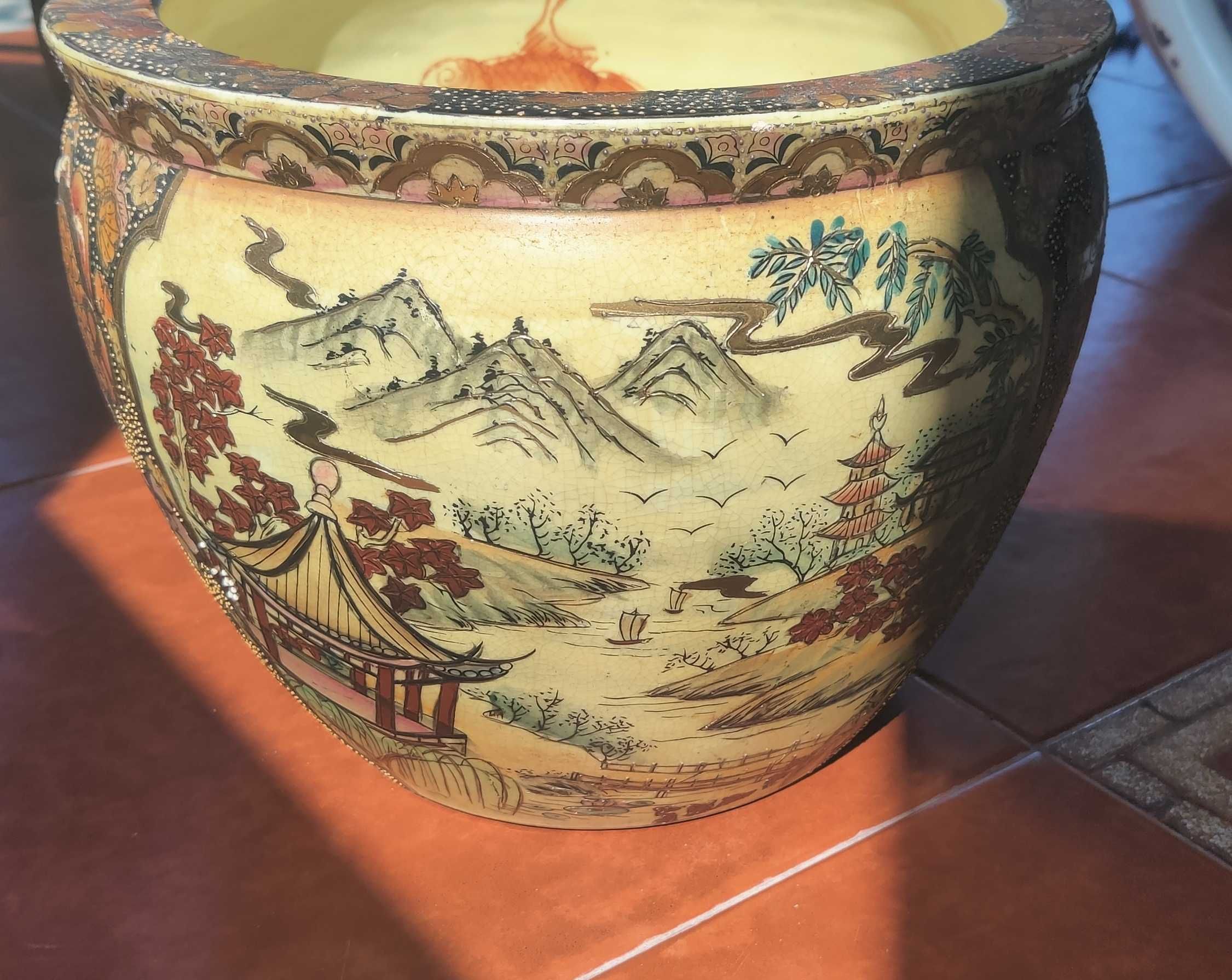 2 Vasos Cachepot Chinês - Pintados à Mão