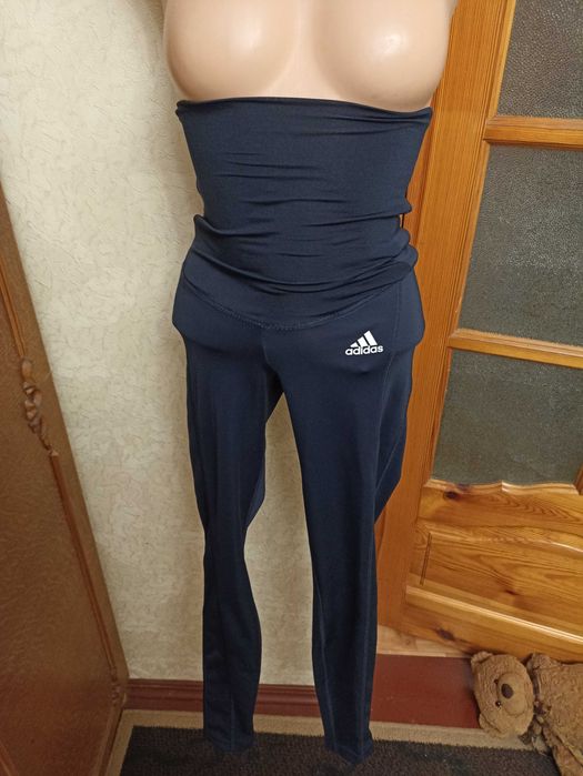Жіночі темно-сині лосини для вагітних Adidas maternity Aeroready 2XS