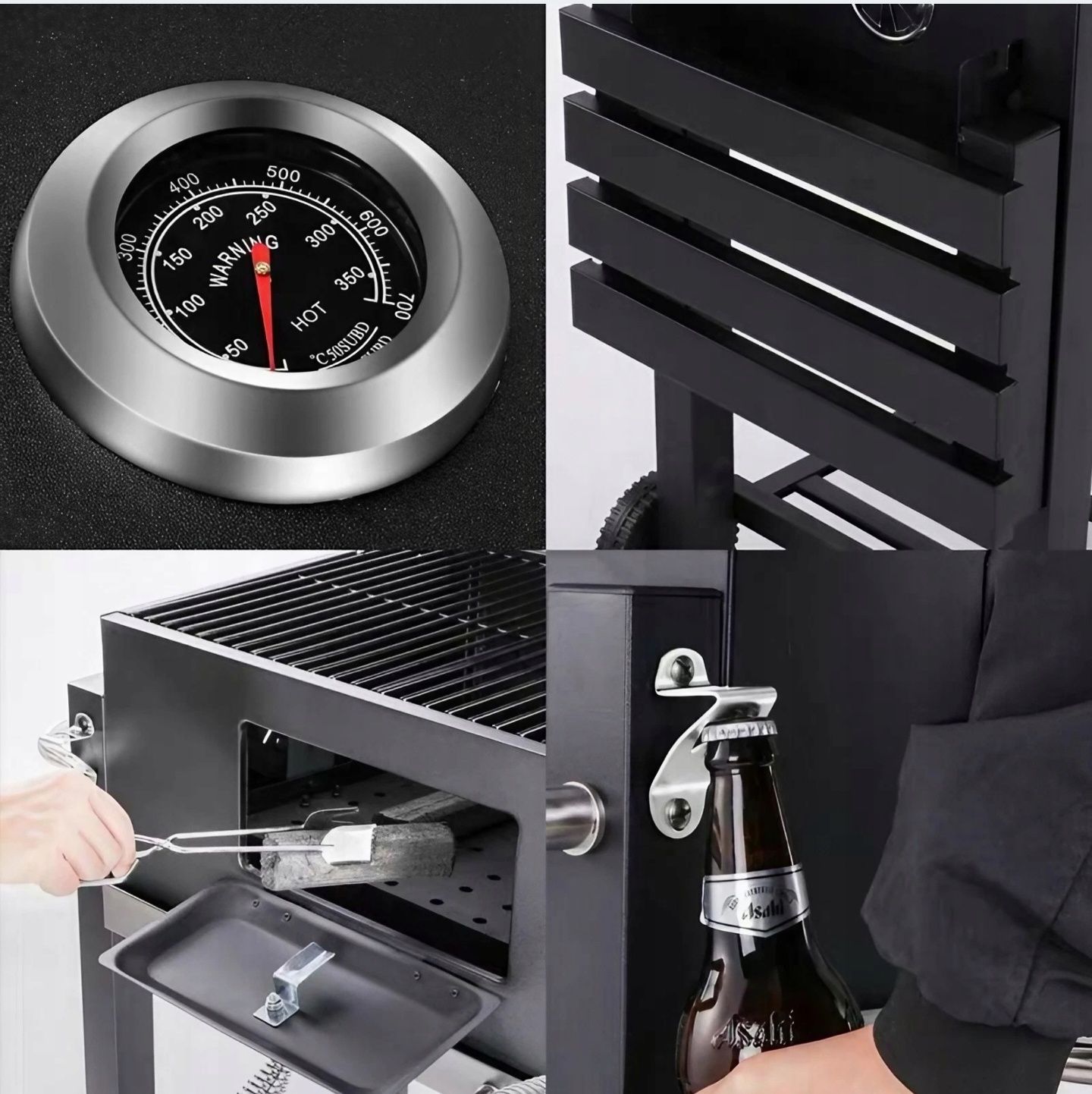 Duży Grill Węglowy XXL z Żeliwnym Rusztem – Idealny na Święta