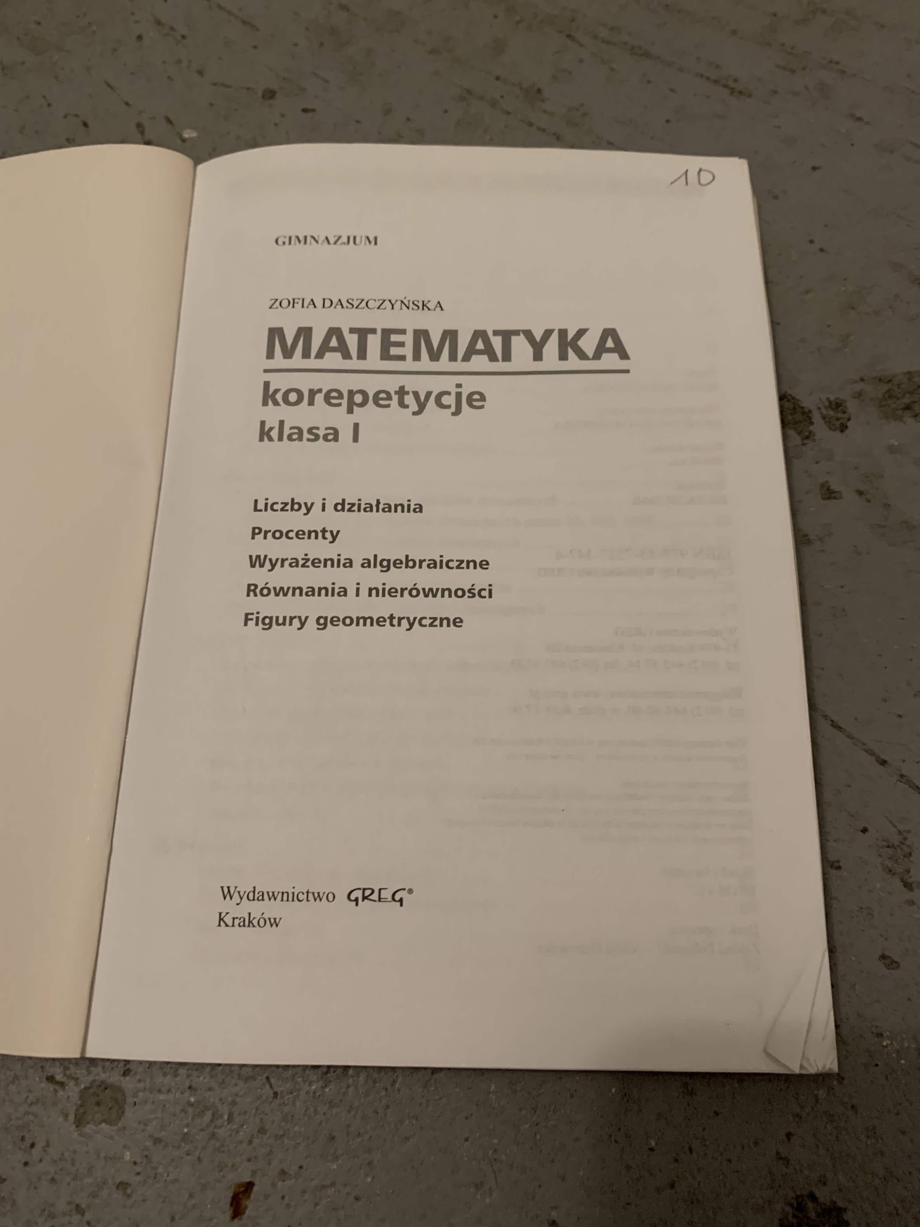 podręcznik Matematyka korepetycje