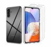 Etui Case Obudowa do Samsung Galaxy A14 5G bezbarwny 3 szkła hartowane