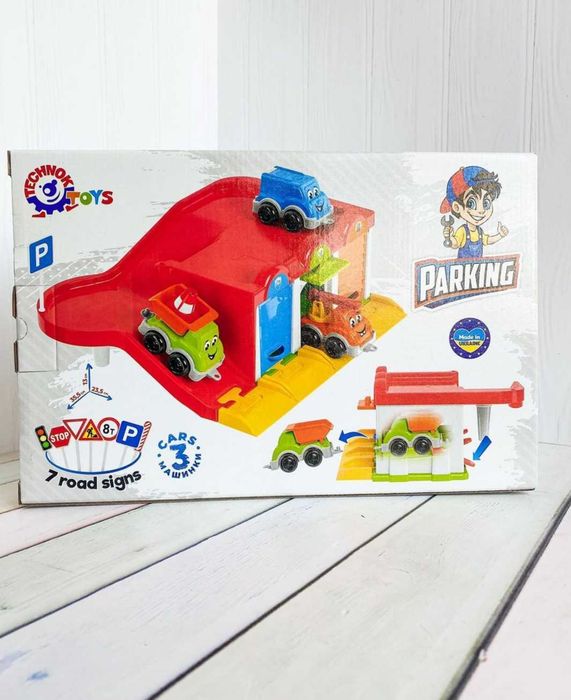 Паркинг гараж парковка трек детский игровой набор с машинками